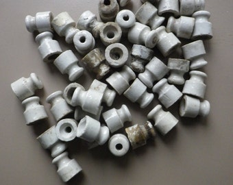 antique electric cable / fence small porcelain insulator / price per one item