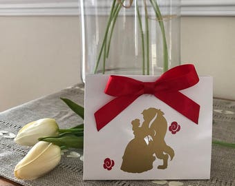 Beauty and the Beast Inspired Gift Tote, Gift Bag, Gift Box, Euro Tote, Birthdays, Wedding & Baby Showers Favors