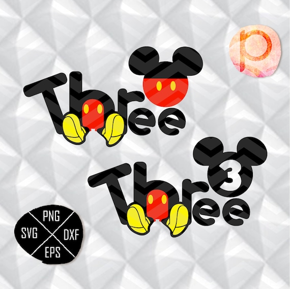 Download Disney Three Birthday SVG＊Disney 3rd Birthday SVG＊Three ...