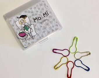 A Box of Pins, Removable Stitch Markers, Coil-less Pins, Gourd shaped pins