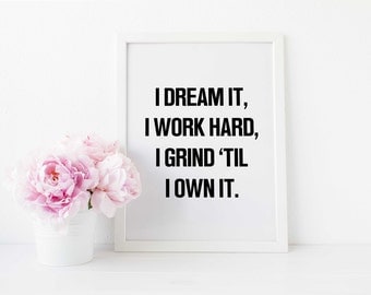 Beyonce lyrics print, beyonce print