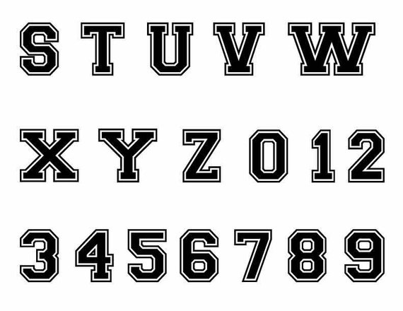 Download Varsity font svg, Varsity letters, Sport font, Alphabet svg, Cut files for Cricut, Files for ...