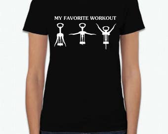 my favorite workout wine shirt