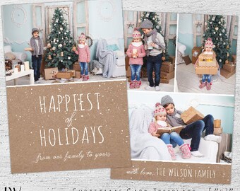 Holiday Photo Cards, Christmas Card Template, Christmas Cards, Photoshop Template, Photocard, Photo Christmas Cards, Photographer Template