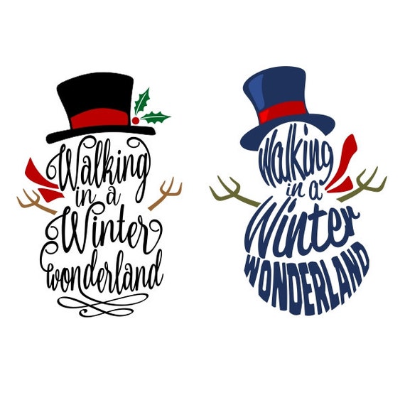 Download Walking in a Winter Wonderland Christmas Cuttable Designs SVG