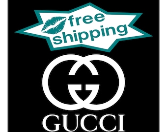 GUCCI DECAL Vinyl Sticker High Quality Fashion Window / Wall Art Decals & Stickers