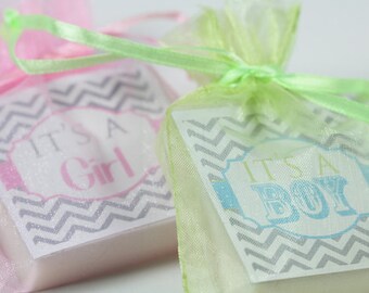 Baby Shower Favors Pink - Baby Shower Soap / Set Of 10