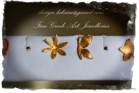 Flower Butterfly Earrings Silver 925 Gold Plated Jewelry Lakasa e-shop
