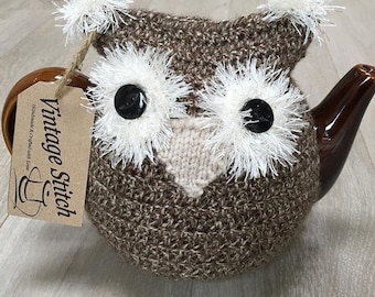 Owl Tea Cosy - Teapot Cosy - Knitted tea cosy - Teacher Gift - Owl Gifts - Tea Cozy - Hand Knitted Tea Cosy - New Home Gift - Thank you gift