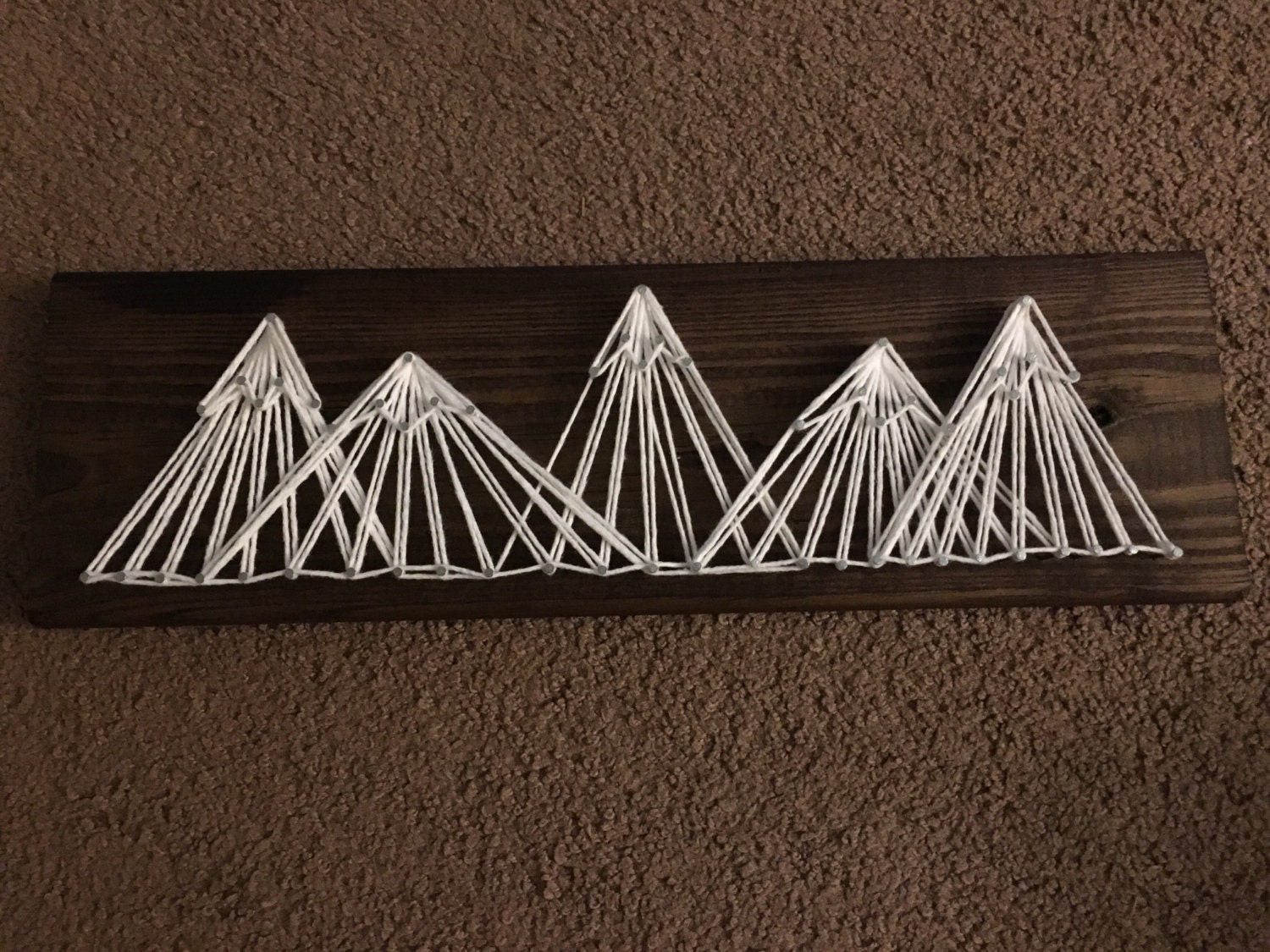 Mountains String Art by madeforucreationsart on Etsy