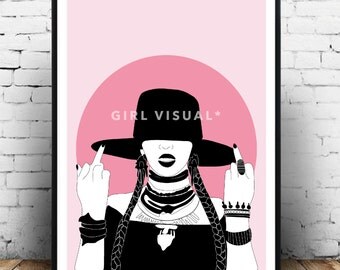 Beyonce wall art, yonce fashion art, beyonce poster, lemonade poster, boy bye poster, beyonce fashion art, beyonce gift, beyonce home decor