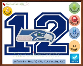 Seahawks embroidery | Etsy