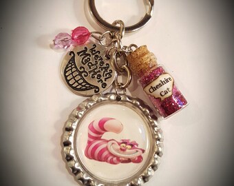 Disney Alice in wonderland Cheshire Cat inspired keychain