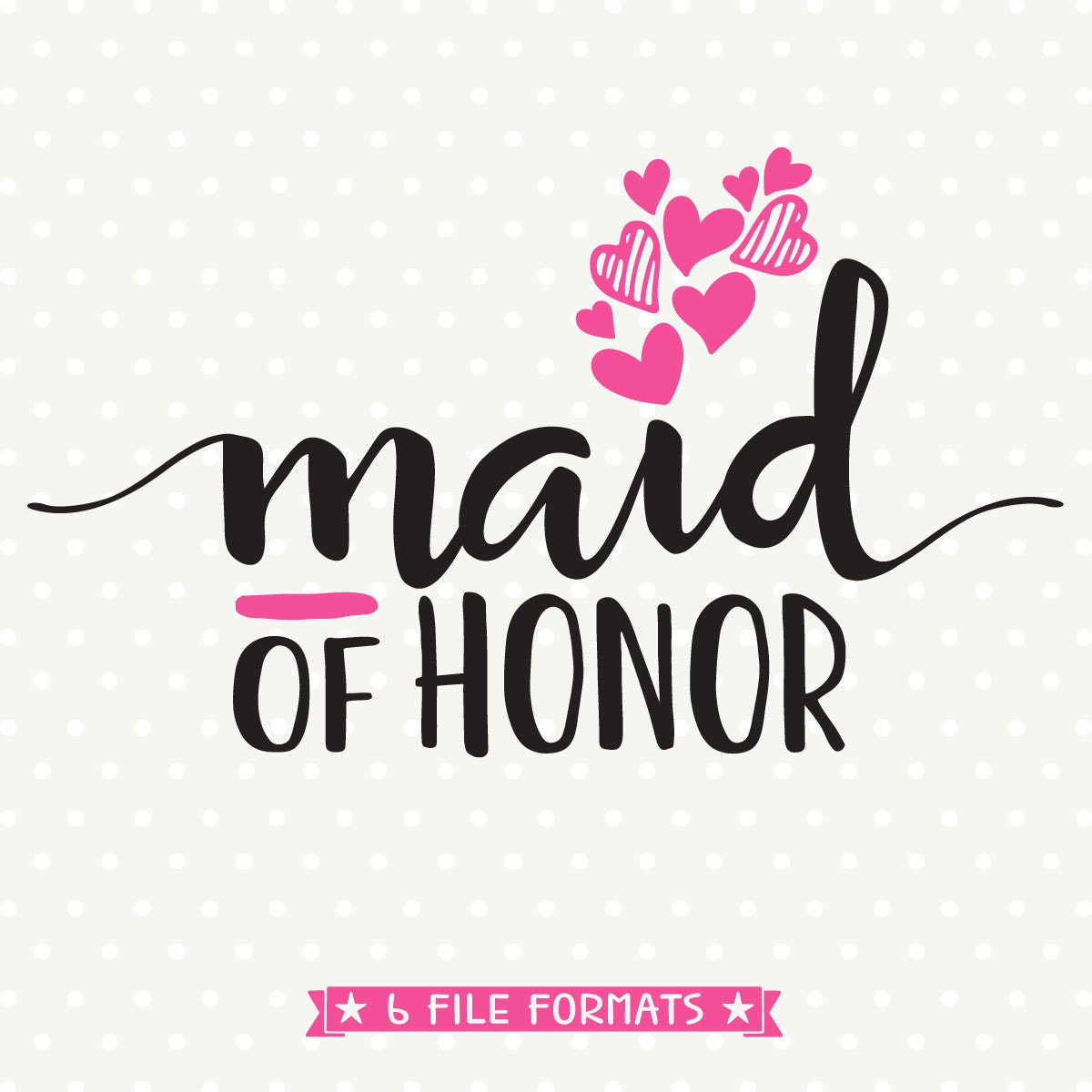 Download Maid of Honor SVG, DIY Bridal Party gift, Bridesmaid cut ...