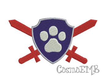 7 Size PAW Patrol Flag Embroidery design Machine Embroidery - Digital INSTANT DOWNLOAD