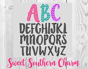 chevron alphabet svg - chevron letter svg - chevron svg - alphabet svg - full alphabet svg - chevron print svg - svg file - svg files - file
