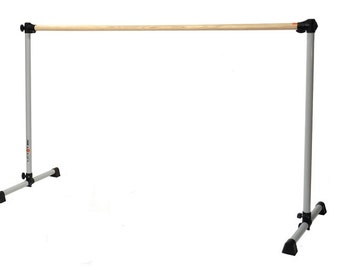 Handmade Traditional Wood Single Bar Freestanding Ballet Barre