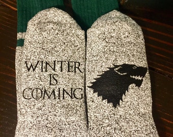 House Stark Game of Thrones Inspired Thermal Socks READY TO SHIP Winter Lannister GoT