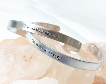 No Matter Where No Matter What Gift, Best Friend Gift, Best Friend Jewelry, Gift for Friend,Long Distance Friend Gift,Long Distance Bracelet
