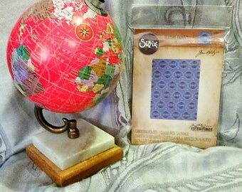 Clearance! Tim Holtz Alterations Sizzix Texture Fades ~Globes~ 660241