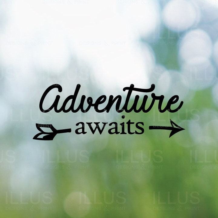 Adventure Awaits Arrow Vinyl Decal For Car Window Decal 6497