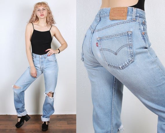 vintage ripped jeans womens