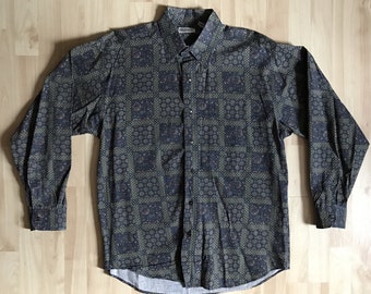 Vintage 90s Bugle Boy Paisley button up shirt large
