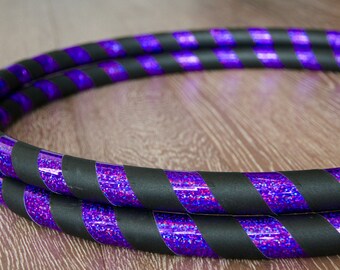 Beginner Hula Hoop / Infinity Collapsible / TRAVEL Hoop / Purple Sequin