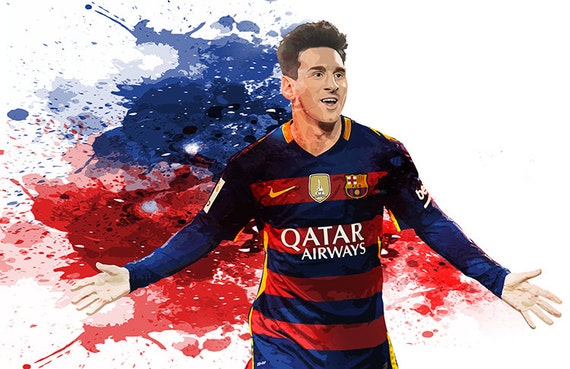 Lionel Messi FC Barcelona Poster Lionel Messi Art Poster