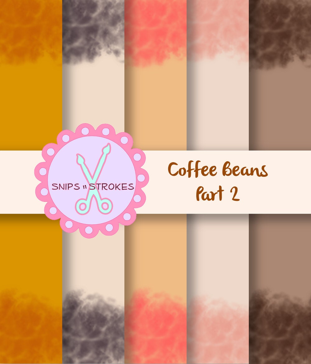 Coffee Beans - Digital Pattern Paper Set// Buy 2 Get 1 FREE // Scrapbook paper // INSTANT ...