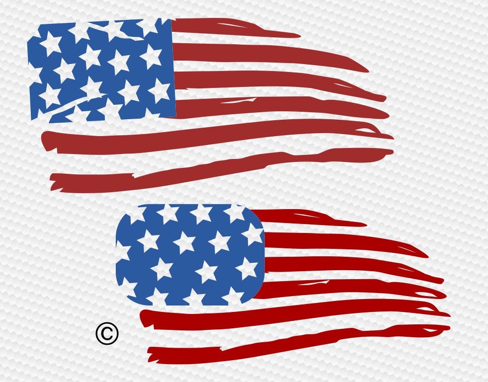Download American flag 4th of July SVG Clipart Cut Files Silhouette