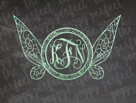 Download Fairy Wing One of a Kind Monogram Frame