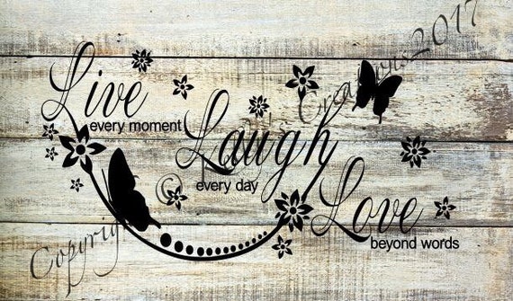 Download Live Laugh Love quote SVG ESP PNG file