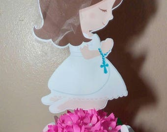 Communion centerpiece,paper flowers centerpiece