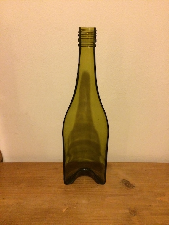Items similar to Half Cut Glass Wine Bottle on Etsy