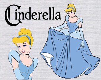 Cinderella SVG, Princess SVG, Disney Princess SVG, Disney svg files for Silhouette, Cricut download, cut files, vector, clipart included