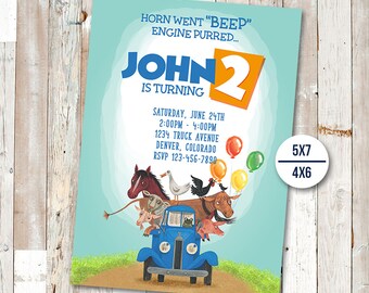 Little Blue Truck Invitation, Little Blue Truck Birthday, Little Blue Truck Party, Little Blue Truck Invites, Little Blue Truck Printables