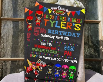 Power Rangers / Power Rangers Invitation / Power Rangers Birthday / Power Rangers Party / Power Rangers Birthday Invitation