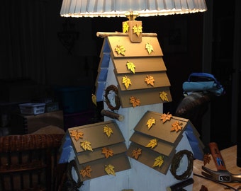 Lamp - Bird House Lamp - Country Charm - Garden Theme
