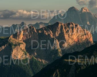 Dolomites #20 Landscape - View from Col di Lana - Digital Photo Download, Printable Photo, Photo For Print, Instant