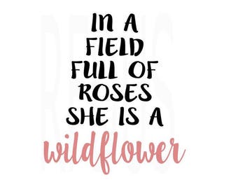 Wildflower svg | Etsy