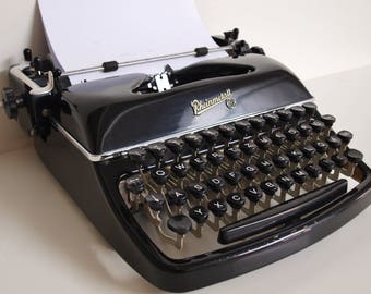old typewriter Rheinmetall typewriter black
