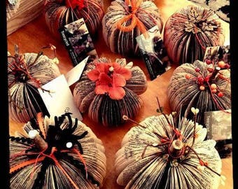 Repurposed Book Pumpkin (Small)