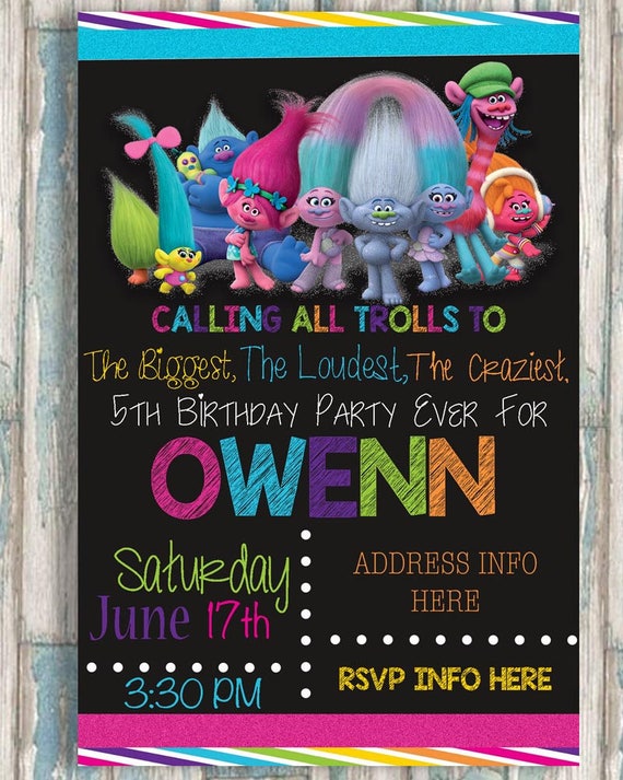 4X6 Trolls The Biggest Loudest Craziest Birthday Party Ever