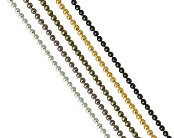 10m/lot 1.2/1.5/2mm Metal Ball Bead Chains Bulk Black/Silver/Gold/ Color Link Chains For Necklace Bracelet Jewelry Making Diy
