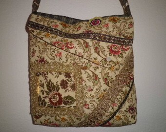 Shoulder bag, Brocade sale -.