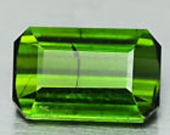 Gemma green tourmaline octagonal cut 1.54 ct origin nigeria