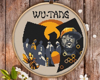 Wu-Tang Clan Cross Stitch Pattern for Instant Download - 070| Easy Cross Stitch| Counted Cross Stitch| Embroidery Design|Needlecraft Pattern