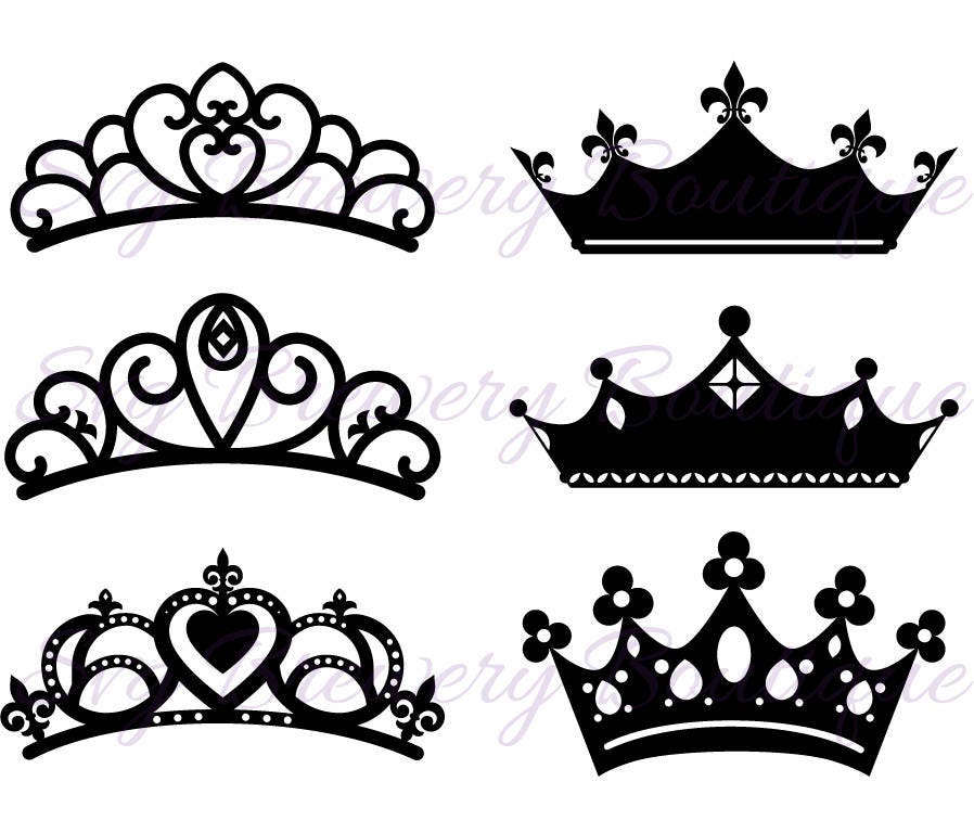 Download Tiara Crown princess SVG layered PNG DXF format cricut
