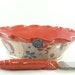 Pie Baking Pan in Woodland Forest Design - Kitchen bakeware - Red Pie Plate - Pie Dish pottery and ceramics, Quiche Baker